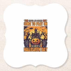 Dessous-de-verre En Papier Les fantômes Halloween viennent jouer octobre enso
