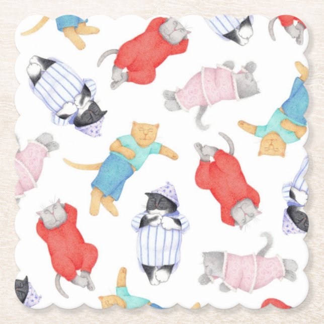 Dessous-de-verre En Papier LES PANTALONS DE CHAT Dessous de verre en papier c (Devant)