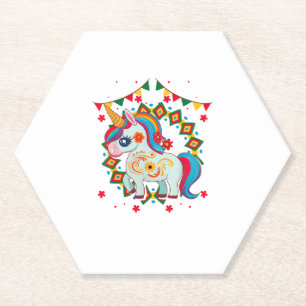 Dessous-de-verre En Papier Licorne Cinco De Mayo Party Mignonne Mexicaine Fie
