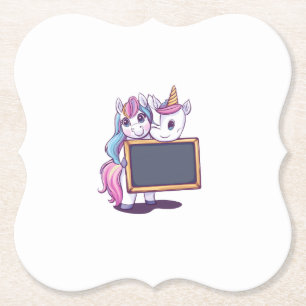 Dessous-de-verre En Papier Licorne Enseignante (1)