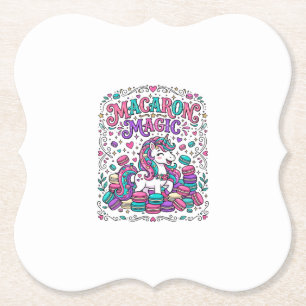 Dessous-de-verre En Papier Licorne Macaron Magie Coloré Marché Artwork