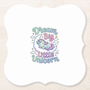 Dessous-de-verre En Papier Licorne rêve grand petit cadeau licorne idée vecte