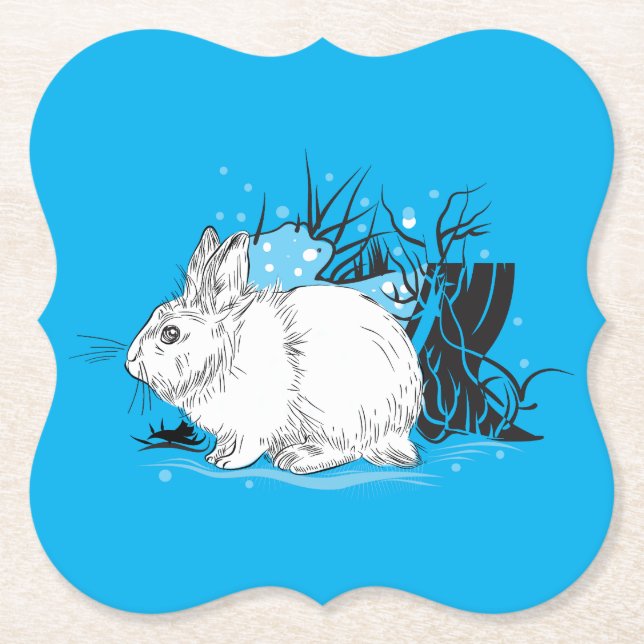 Dessous-de-verre En Papier Lièvre (Devant)