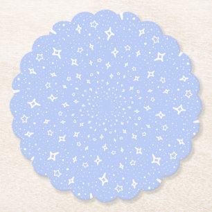 Dessous-de-verre En Papier Lilac white stars cosmos univers astronomie violet
