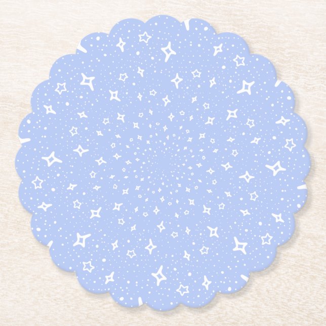 Dessous-de-verre En Papier Lilac white stars cosmos univers astronomie violet (Devant)