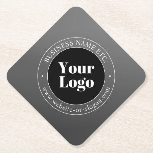 Dessous-de-verre En Papier Logo d'entreprise ou design & texte modifiable