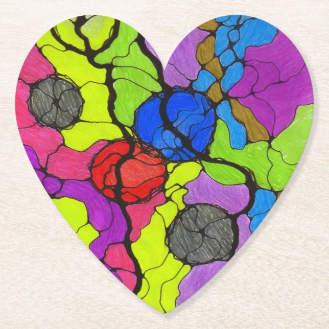 Dessous-de-verre En Papier Love my drink (Devant)