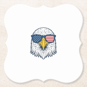 Dessous-de-verre En Papier Lunettes de soleil aigle patriotique dessin vector