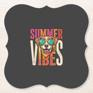 Dessous-de-verre En Papier Lunettes de soleil pour chien Summer Vibes
