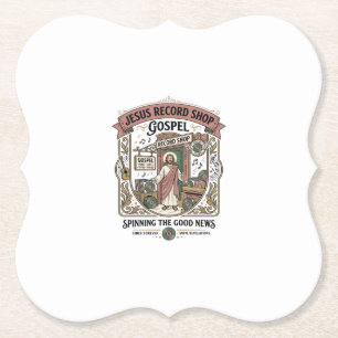 Dessous-de-verre En Papier Magasin de disques Jésus Évangile Magasin de disqu