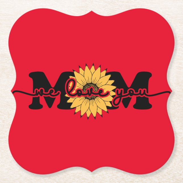 Dessous-de-verre En Papier Maman I Love You Mother's Day-43250 (Devant)