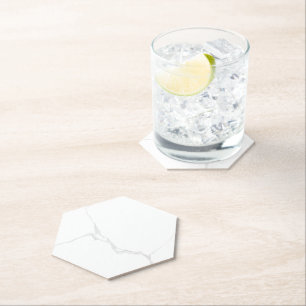 Dessous-de-verre En Papier Marbre blanc