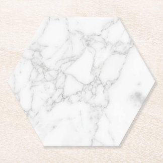 Dessous-de-verre En Papier Marbre Blanc