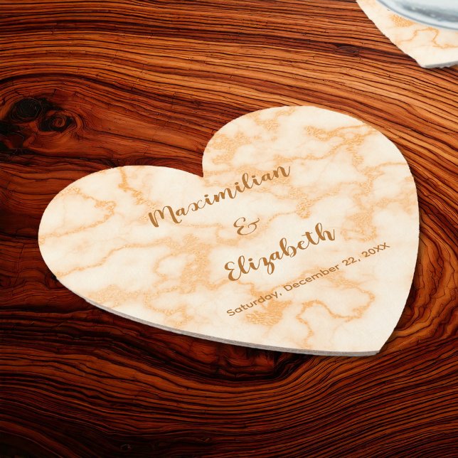 Dessous-de-verre En Papier Marbre des Faux Orange (Faux Orange Marble Paper Coaster by Leapfroglisics Shop)
