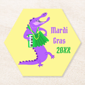 Dessous-de-verre En Papier Mardi Gras Alligator