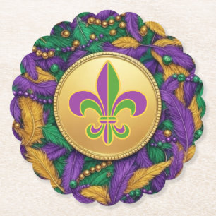 Dessous-de-verre En Papier Mardi Gras Fleur de lis