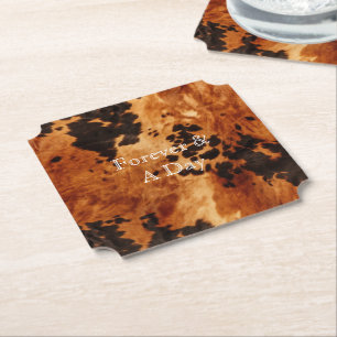 Dessous-de-verre En Papier Mariage Brown à la crème