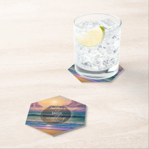 Dessous-de-verre En Papier Mariage de Parties scintillant Faux Arrière - plan