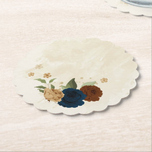 Dessous-de-verre En Papier mariage floral de terre cuite