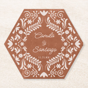 Dessous-de-verre En Papier Mariage rustique en terre cuite