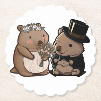 Dessous-de-verre En Papier Mariage Wombat