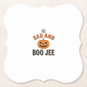 Dessous-de-verre En Papier Mauvais et Boo Jee Halloween Citrouille Graphique_