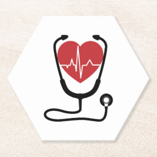 Dessous-de-verre En Papier Médecin de la nouveauté Médecin infirmière Pratici