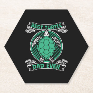 Dessous-de-verre En Papier Meilleure tortue papa jamais Alligator Snapping Am