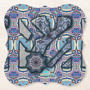 Dessous-de-verre En Papier Métal vivant no 2