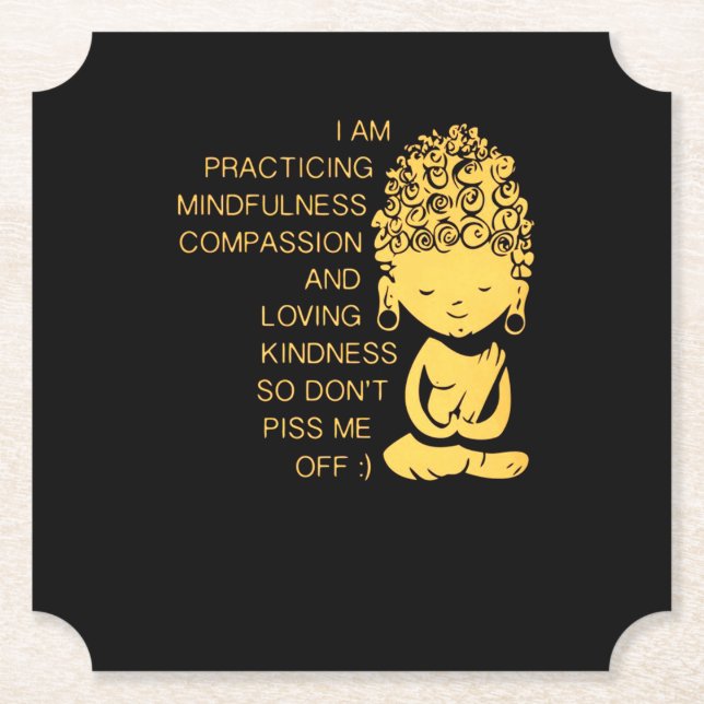 Dessous-de-verre En Papier Mindfulness Compassion Aimer Kindness Cadeau (Devant)