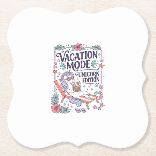 Dessous-de-verre En Papier Mode Vacances Licorne Édition Licorne Application