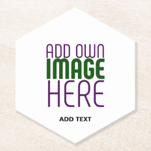 DESSOUS-DE-VERRE EN PAPIER MODÈLE DE TEXTE D'IMAGE BLANCHE SIMPLE MODERNE