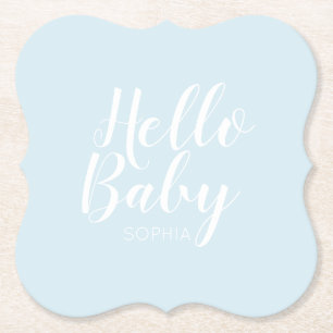 Dessous-de-verre En Papier moderne minimaliste simple baby shower mignon