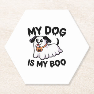 Dessous-de-verre En Papier Mon Chien Est Ma Chemise De Boo � Drôle Drôle Dign