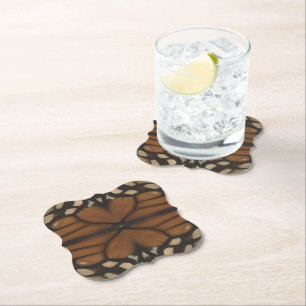 Dessous-de-verre En Papier Monarch Butterfly Wing Close Up Motif