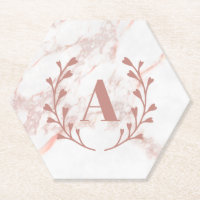 Monogramme en marbre rose Initiale & Nom Filles pe