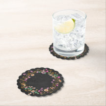 Motif d'art de couronne florale de cowgirl campagn