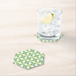 Dessous-de-verre En Papier Motif de feuille, motif de feuilles, feuilles vert