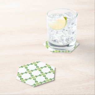 Dessous-de-verre En Papier Motif de feuille, motif de feuilles, feuilles vert