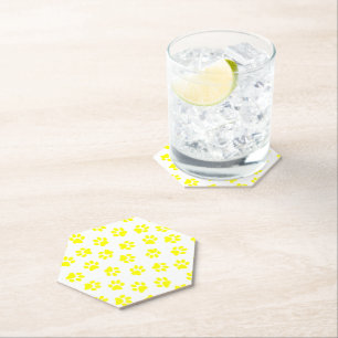 Dessous-de-verre En Papier Motif De Pâtes, Patrouilles De Chien, Paws Jaunes
