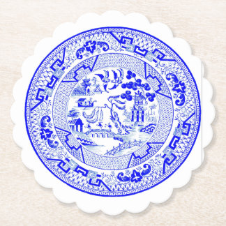 Dessous-de-verre En Papier Motif de saule bleu [1912]