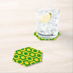 Dessous-de-verre En Papier Motif du trottoir d'Ipanema, Motif de plage, Brési