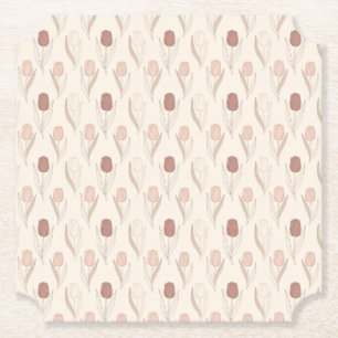 Dessous-de-verre En Papier Motif floral de tulipe moderne