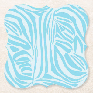 Dessous-de-verre En Papier Motif Zèbre Bleu