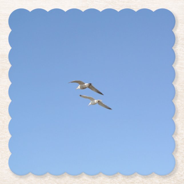Dessous-de-verre En Papier Mouettes volantes - (Devant)