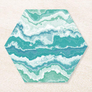 Dessous-de-verre En Papier mousse de mer marbrée :