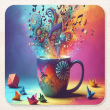 Dessous-de-verre en papier musicale