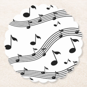 Dessous-de-verre En Papier Musique à motif sonore