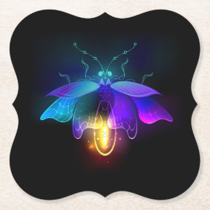 Dessous-de-verre En Papier Neon Firefly sur noir