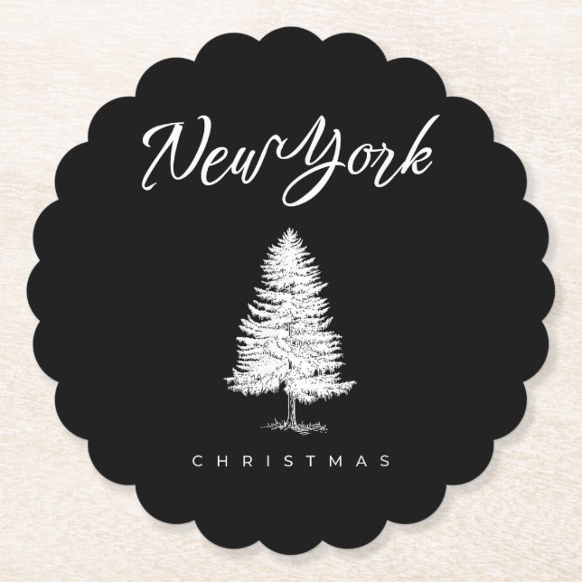 Dessous-de-verre En Papier Noël à New York (Devant)